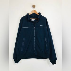 Lands' End Jacket Mens Navy Blue Classic Squall Windbreaker Full Zip 2XLT